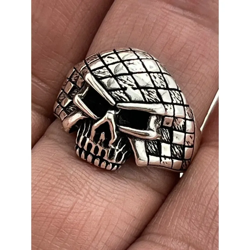 Skull Men’s Sterling Silver 925 Ring Size 9 - Picture 3 of 12